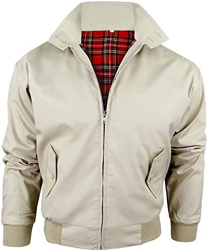 MENS HARRINGTON JACKET CLASSIC RETRO SCOOTER 1970'S