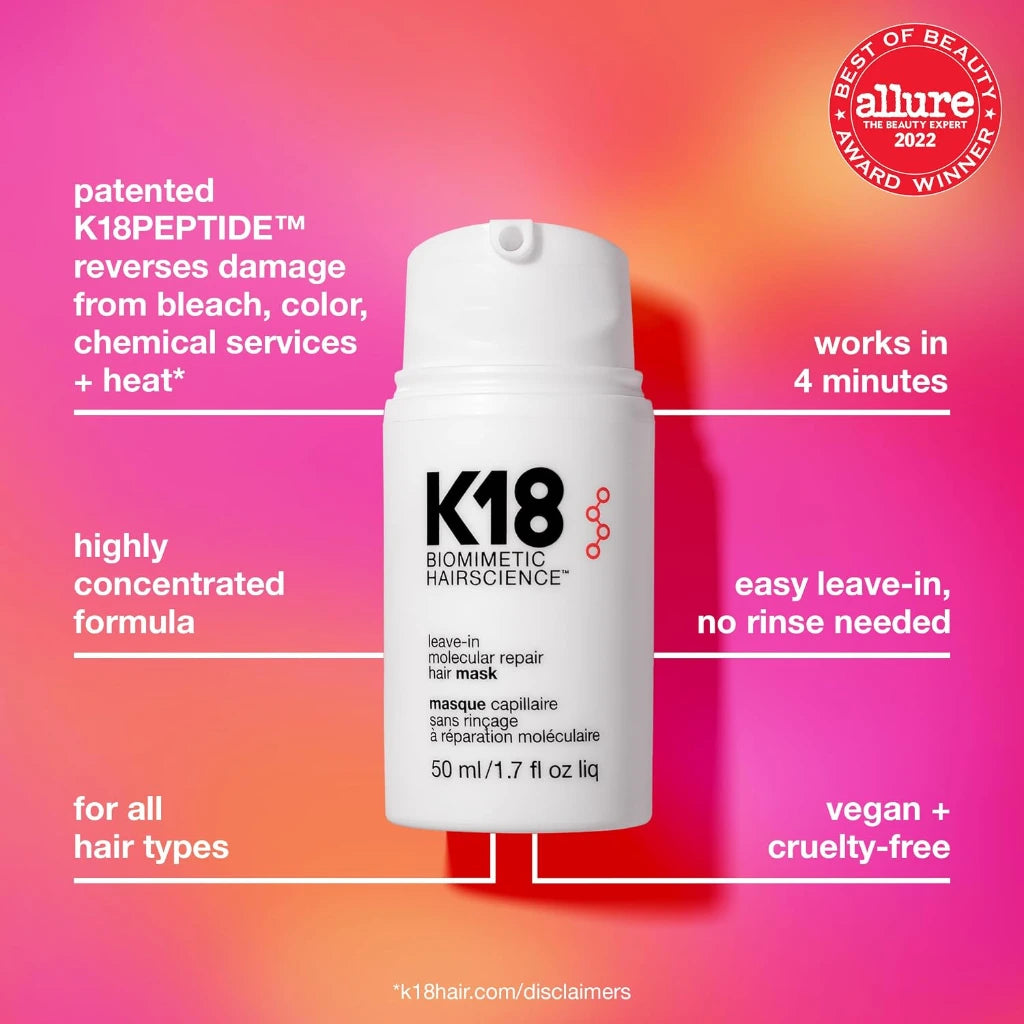 K18 Leave-In Molecular Repair Hair Mask 50ml – Damaged Hair Repair