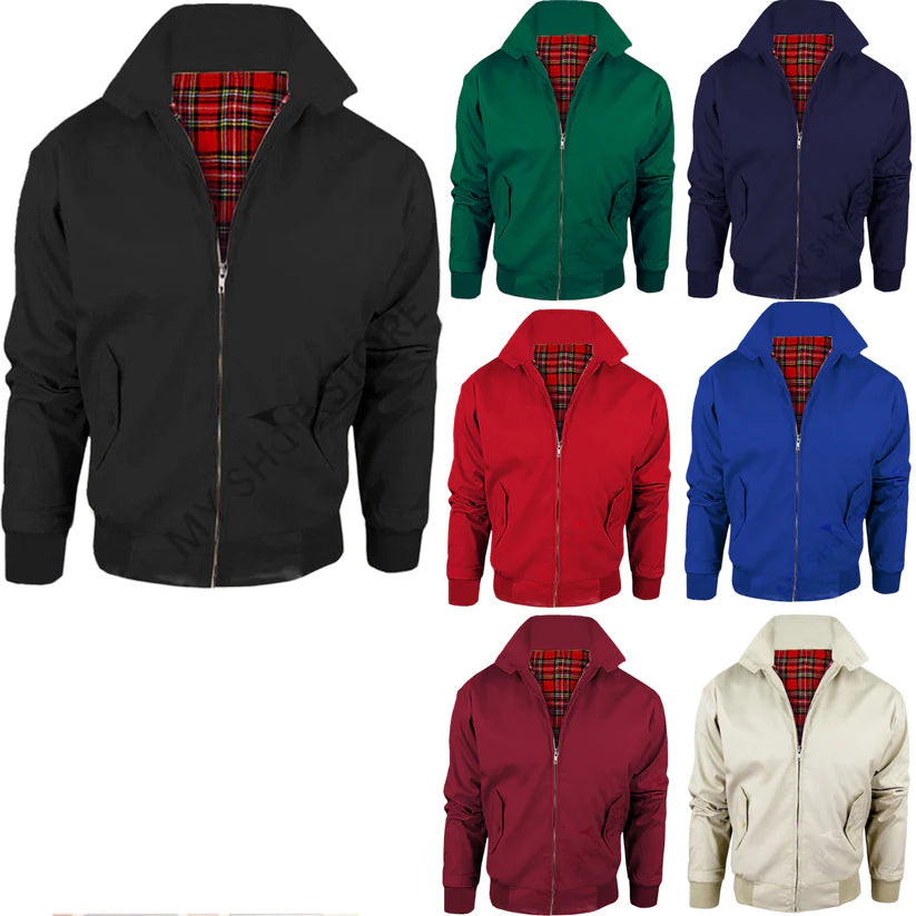 MENS HARRINGTON JACKET CLASSIC RETRO SCOOTER 1970'S