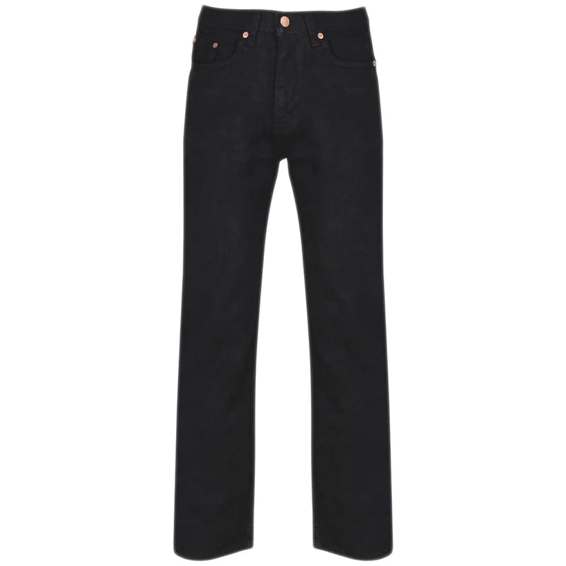 MENS COTTON DENIM JEANS STRAIGHT LEG CLASSIC FIT HEAVY DUTY WORK JEANS CASUAL DESIGNER STYLE ZIP FLY BELT LOOP POCKET TROUSERS