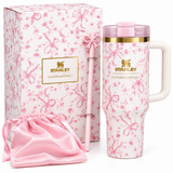 Stanley x LoveShackFancy Quencher H2.0 FlowState 40oz Tumbler with Bow Straw Topper