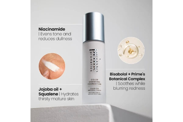 Prime Prometics Colour Changing Foundation – Fair to Medium Skin | Natural Finish
