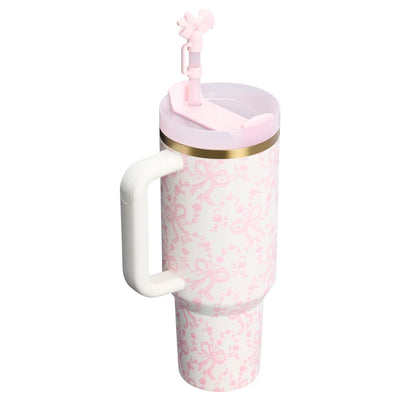 Stanley x LoveShackFancy Quencher H2.0 FlowState 40oz Tumbler with Bow Straw Topper