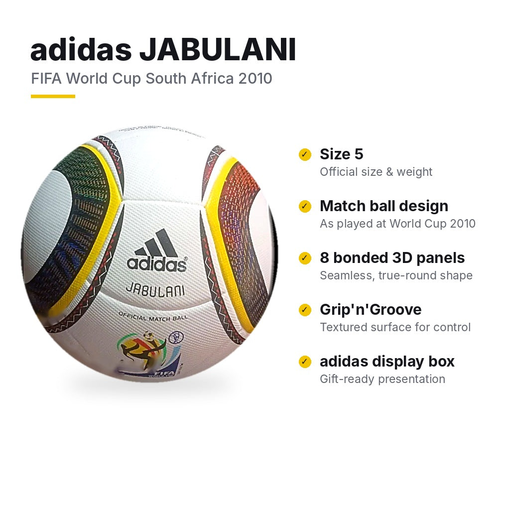 Adidas Jabulani Official Match Ball – FIFA World Cup 2010, Size 5 With Box For Christmas Gift
