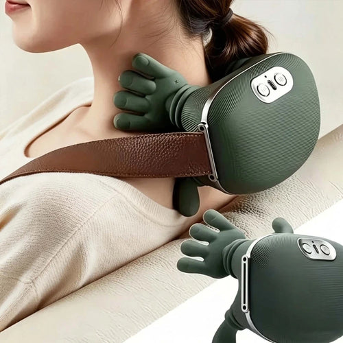 Neck and shoulder massager with heat, front view