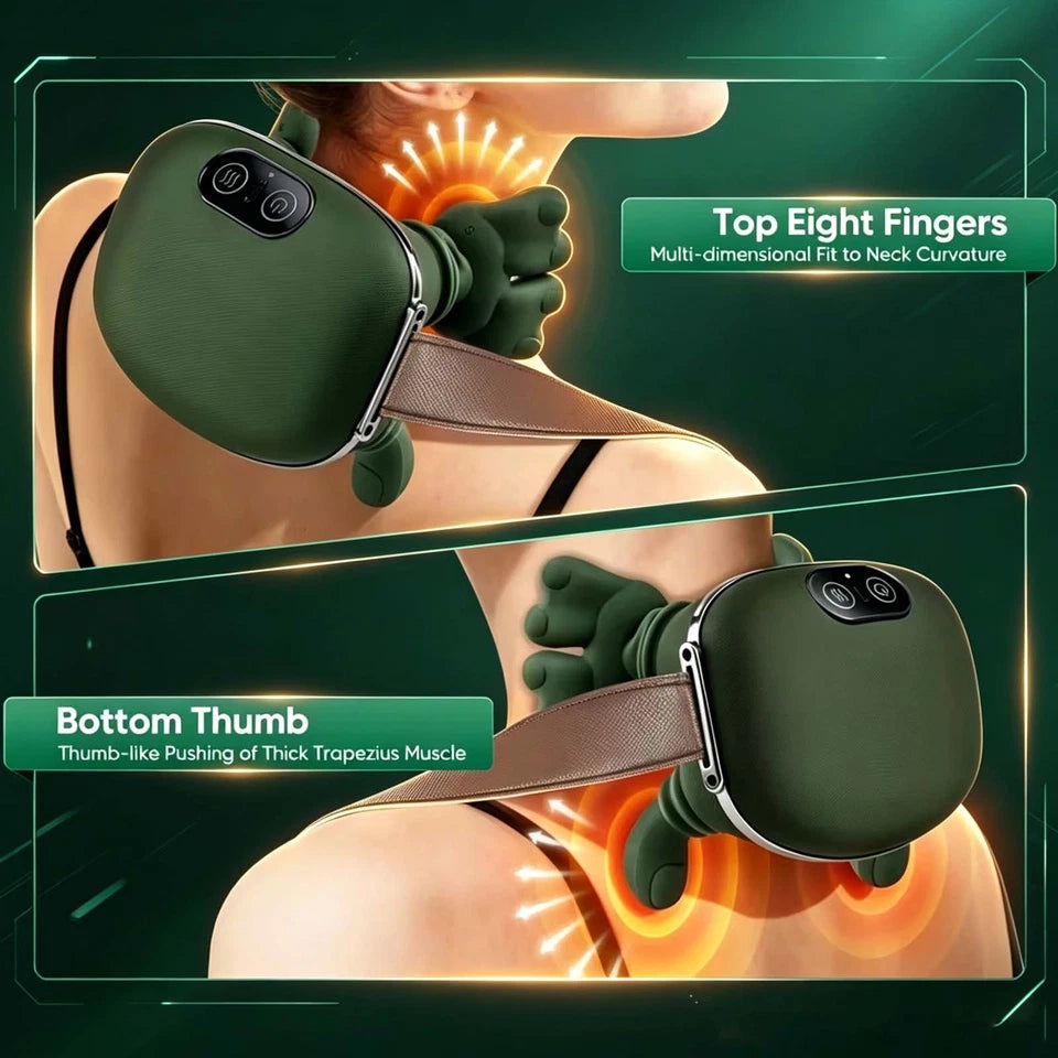 Wrap-around neck massager with soft padding